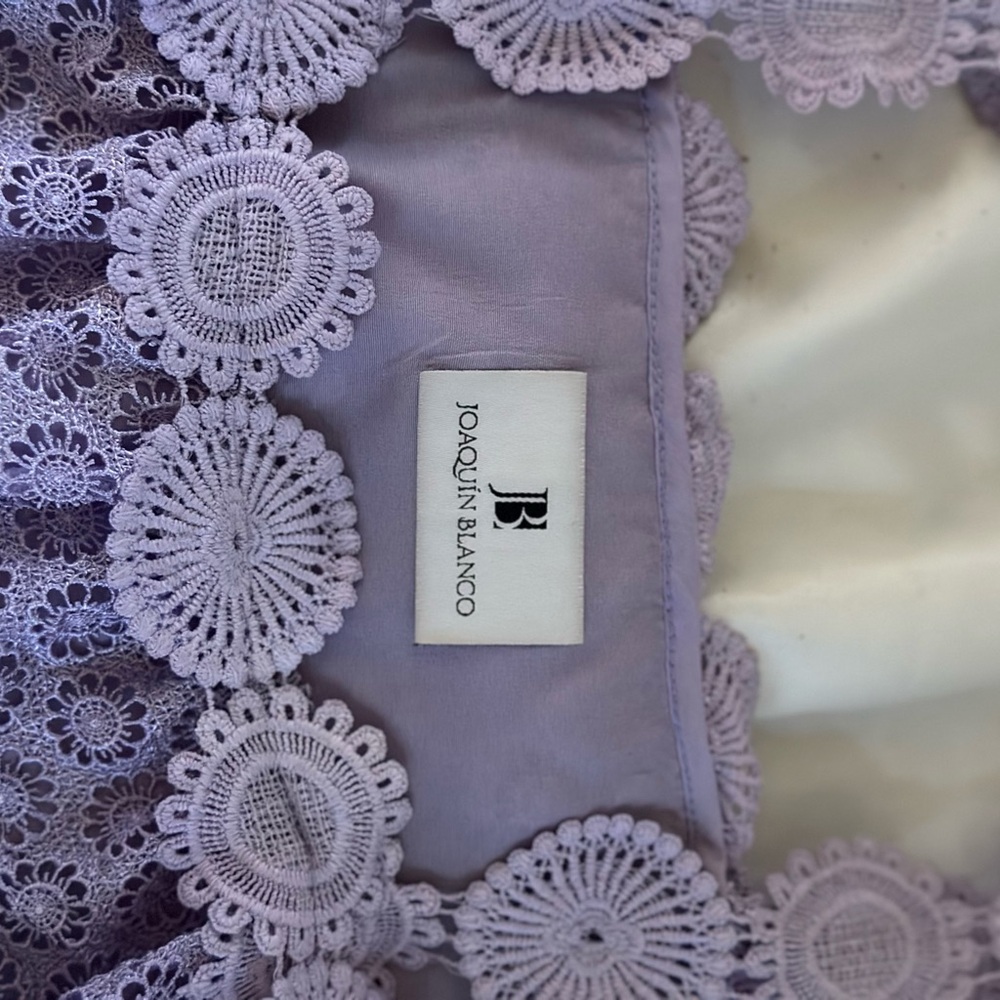 Lavender Lace Ruffle Top - Picture 2 of 4